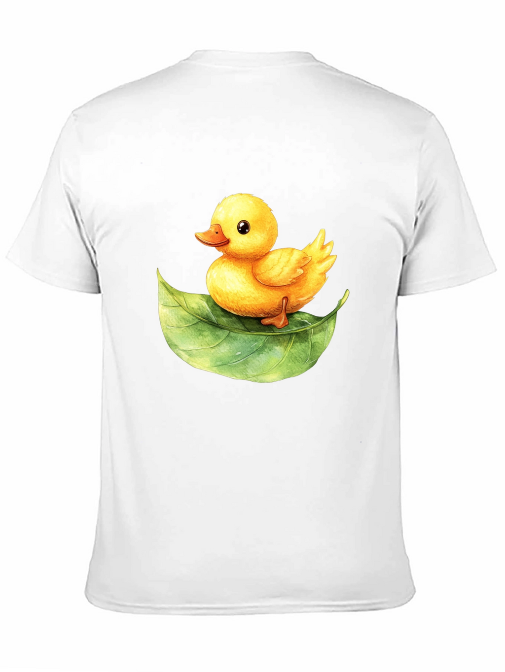 Cute Duckling on Leaf Graphic Tee