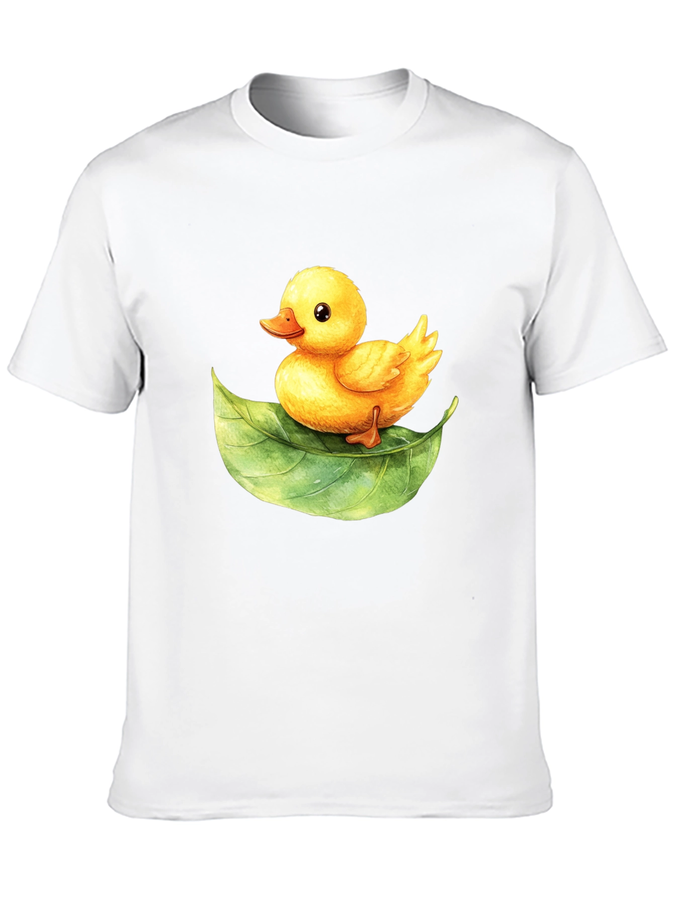 Cute Duckling on Leaf Graphic Tee