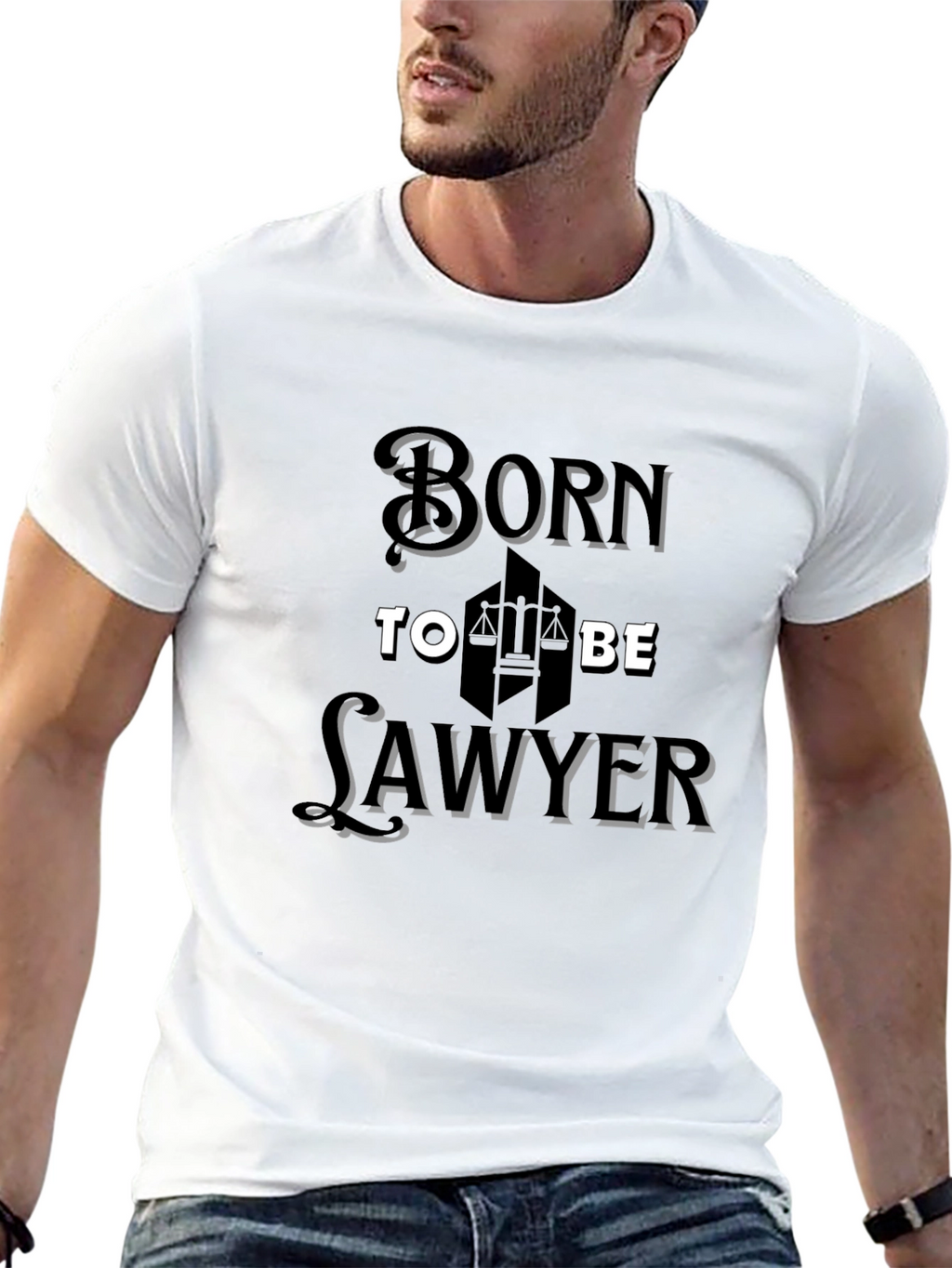 Born to Be Lawyer - Black T-Shirt