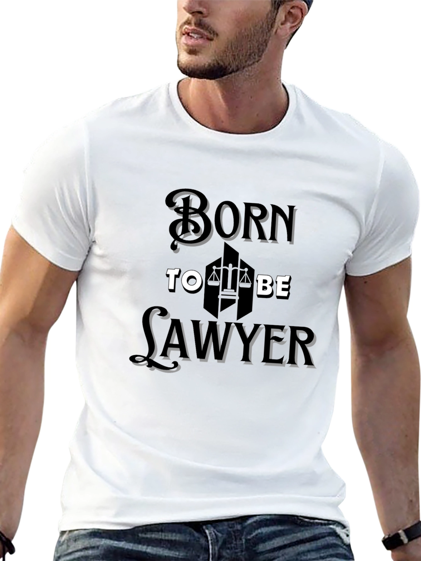 Born to Be Lawyer - Black T-Shirt