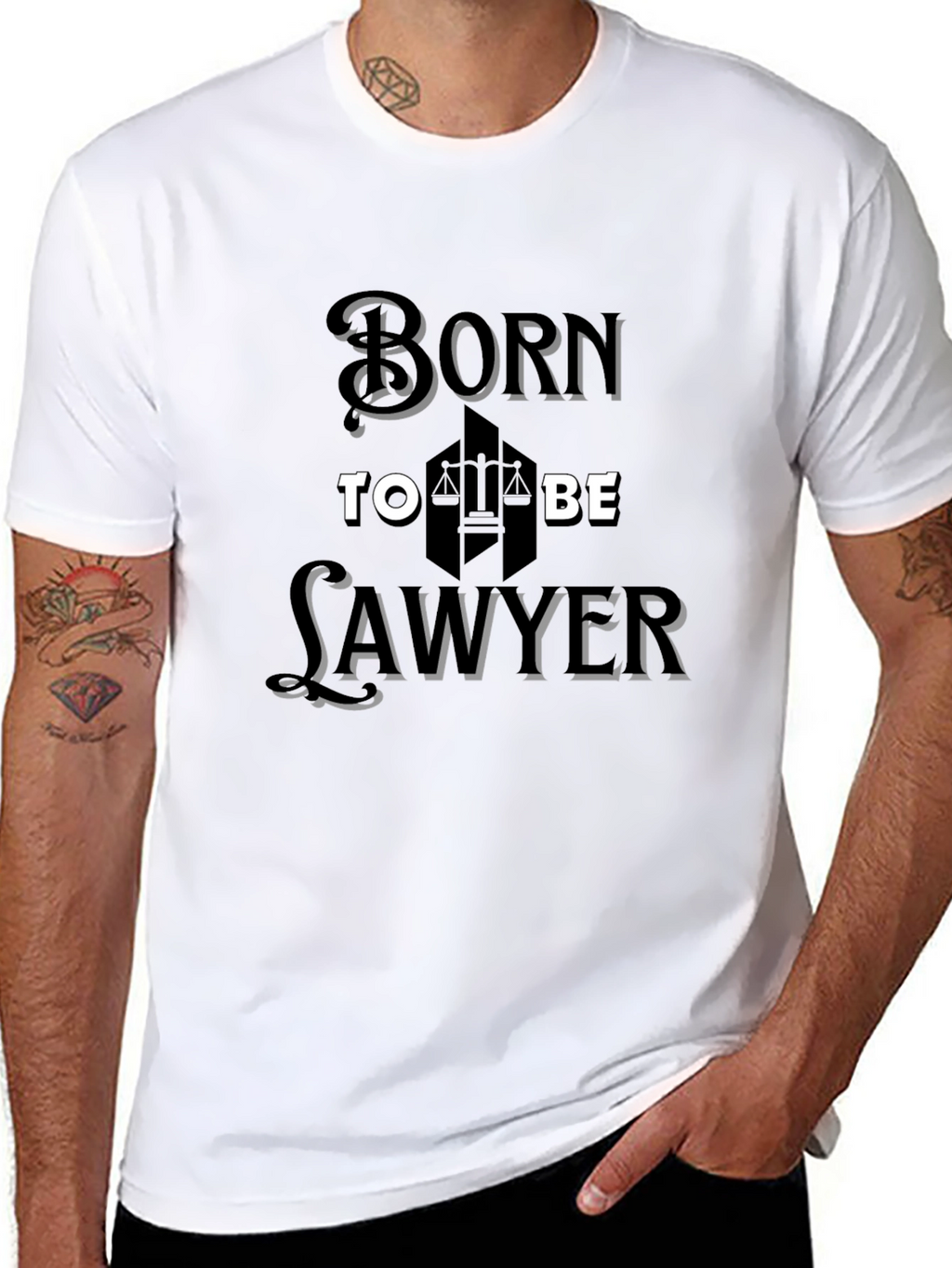 Born to Be Lawyer - Black T-Shirt