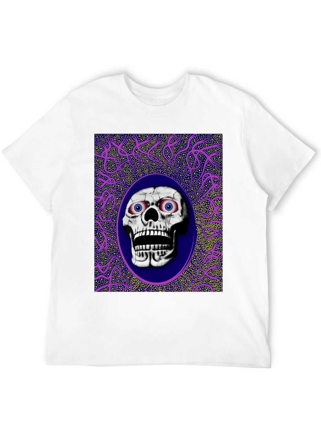 Skull Graphic Print Crew Neck T-Shirt
