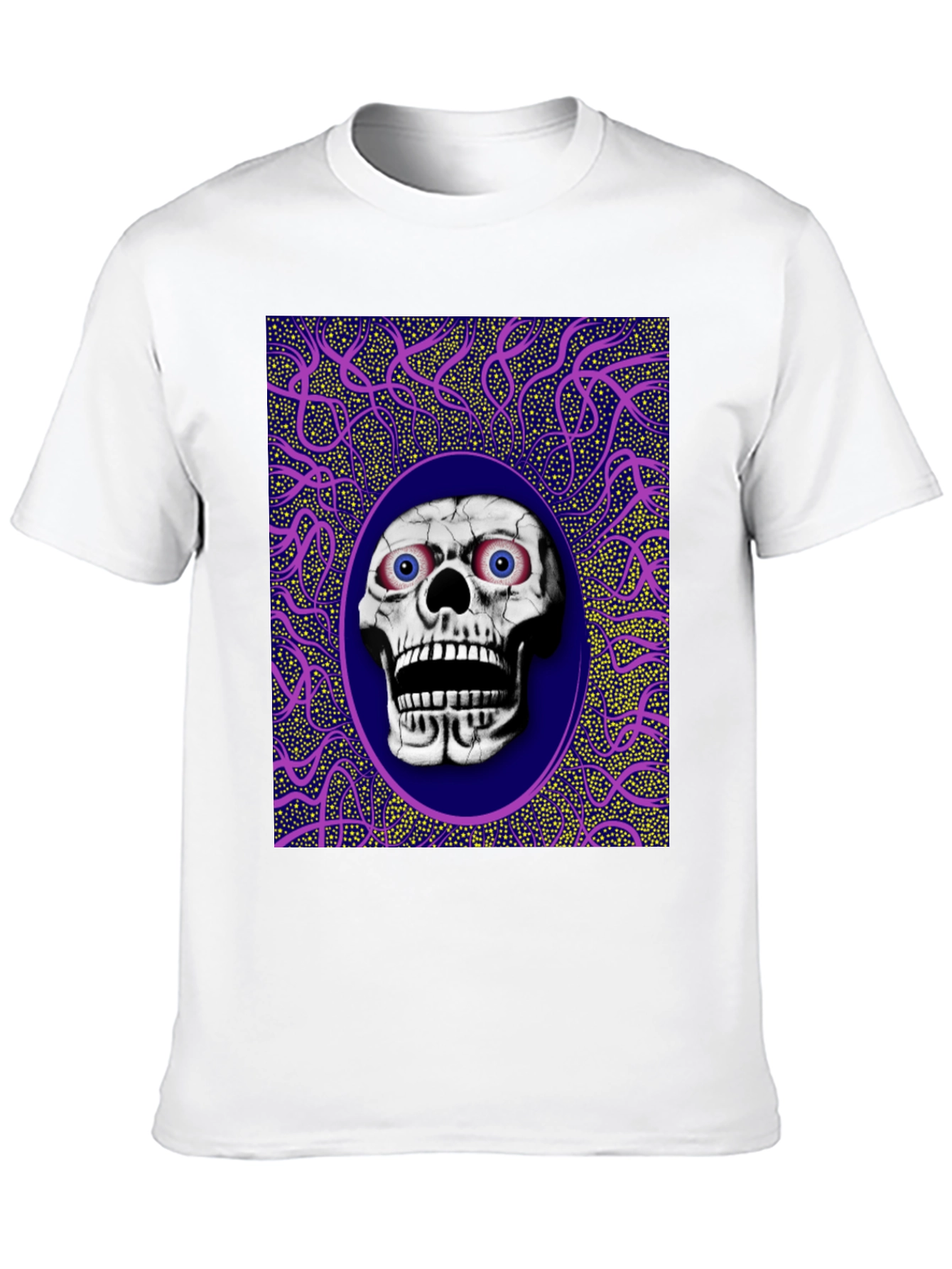 Skull Graphic Print Crew Neck T-Shirt