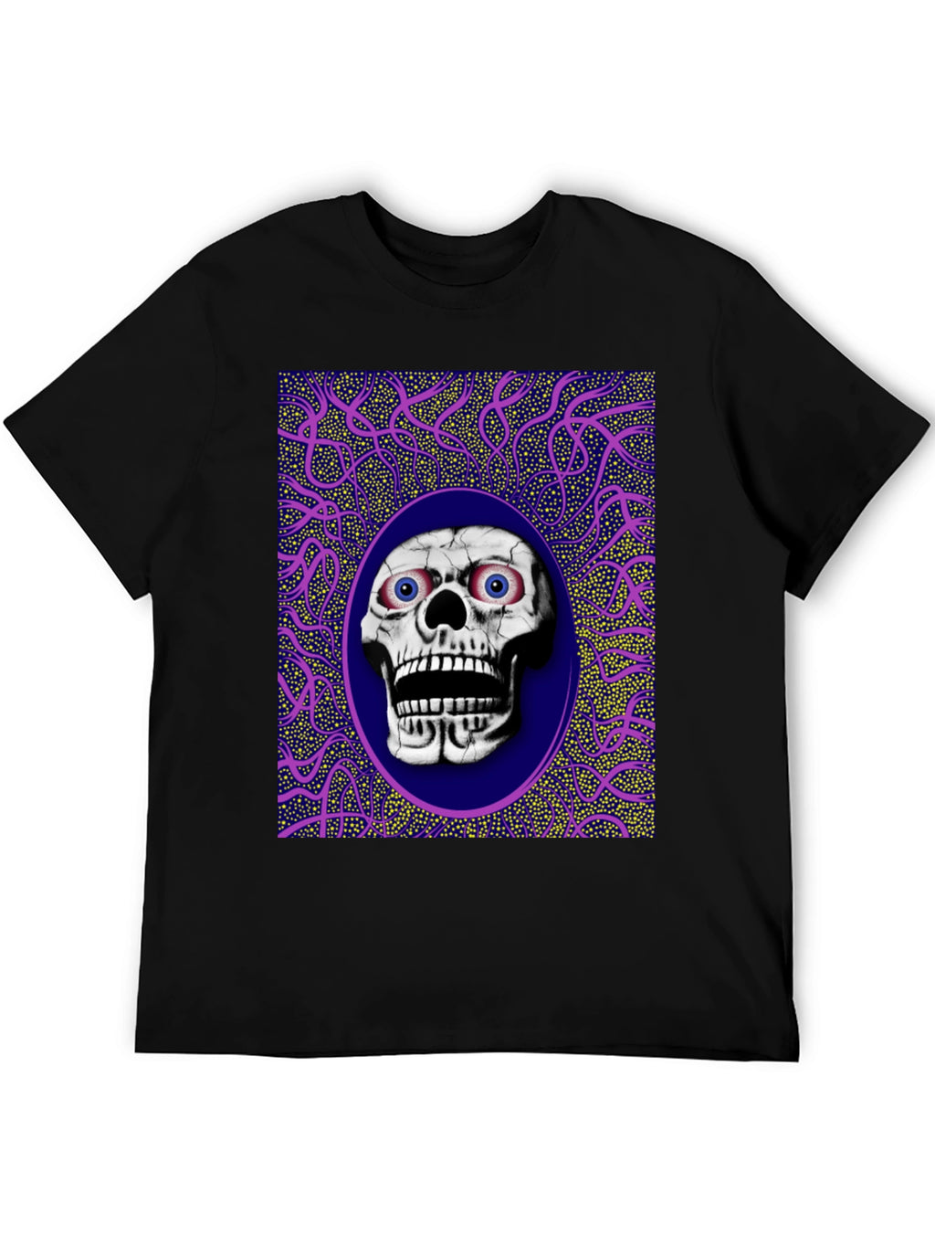 Skull Graphic Print Crew Neck T-Shirt