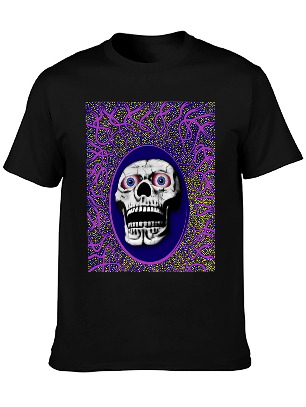 Skull Graphic Print Crew Neck T-Shirt