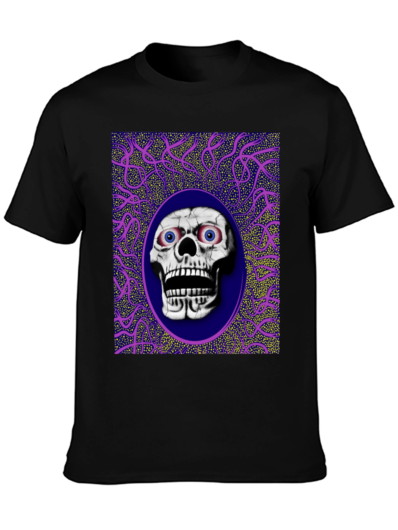 Skull Graphic Print Crew Neck T-Shirt