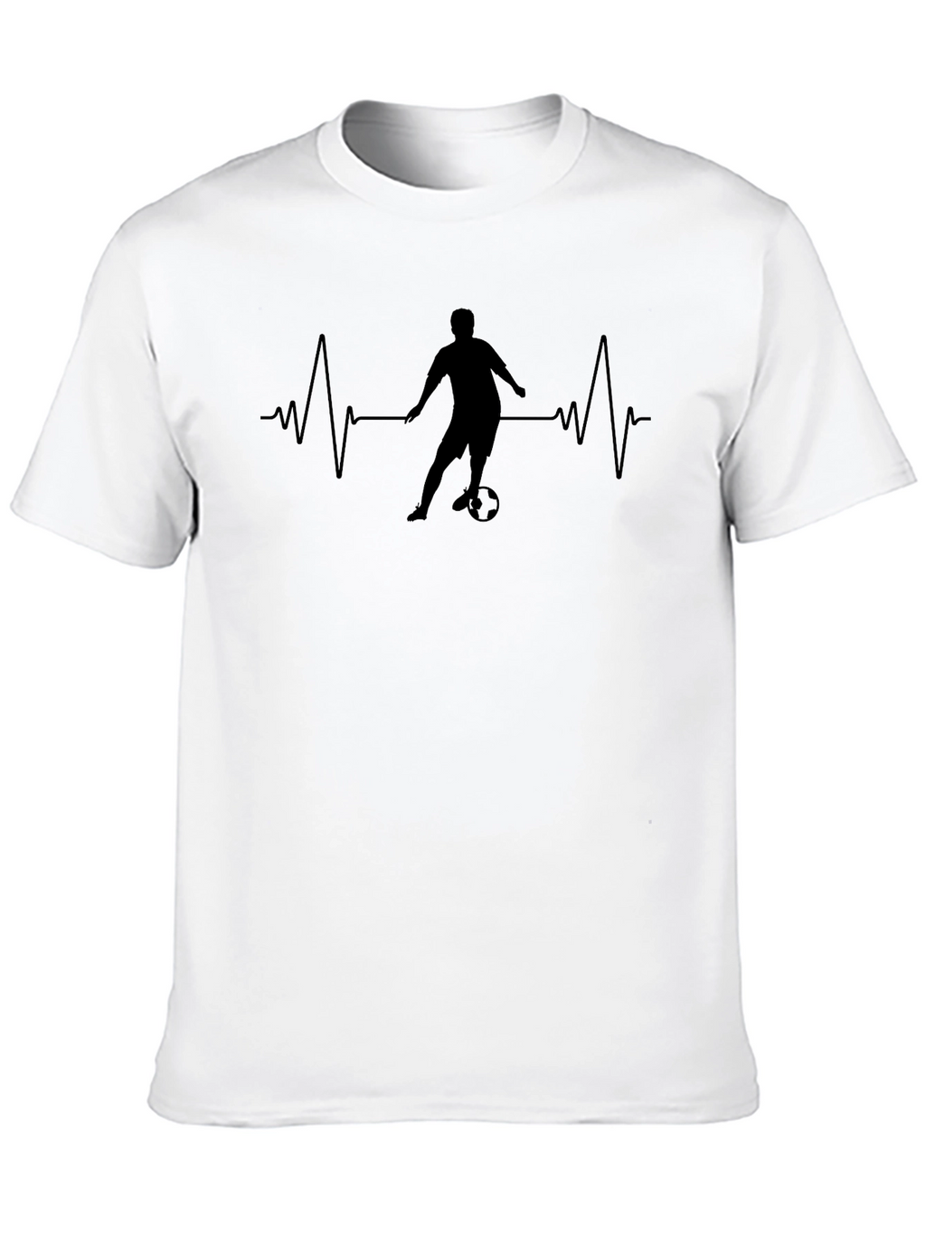Soccer Heartbeat T-Shirt - Passionate Football Tee