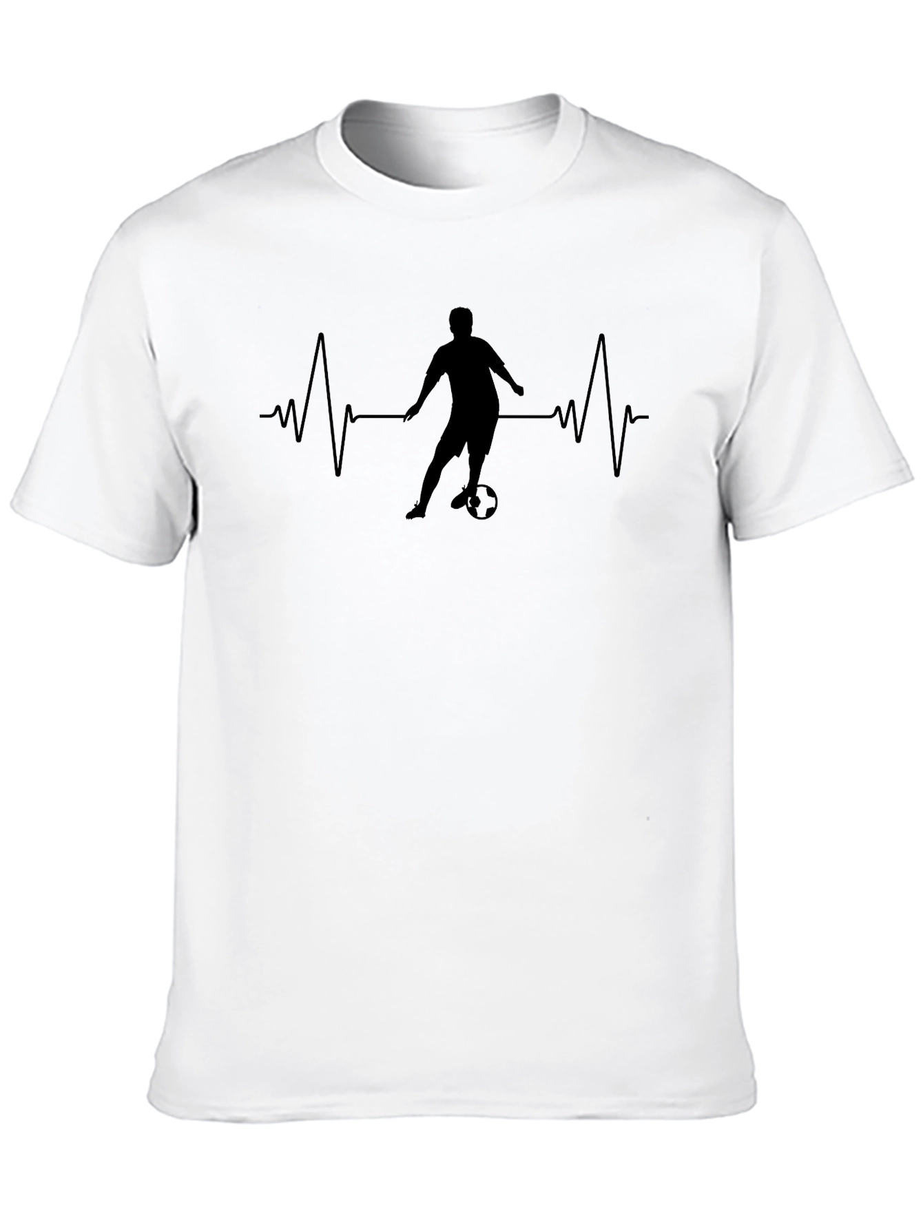 Soccer Heartbeat T-Shirt - Passionate Football Tee