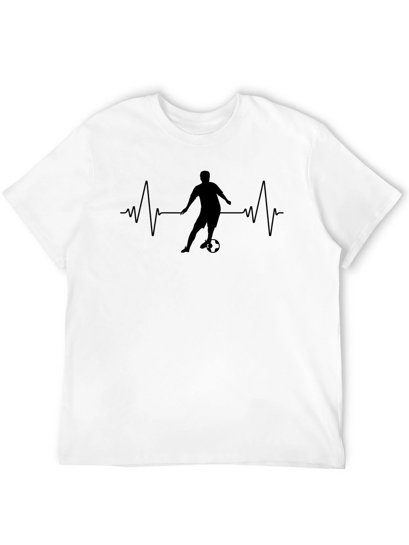 Soccer Heartbeat T-Shirt - Passionate Football Tee