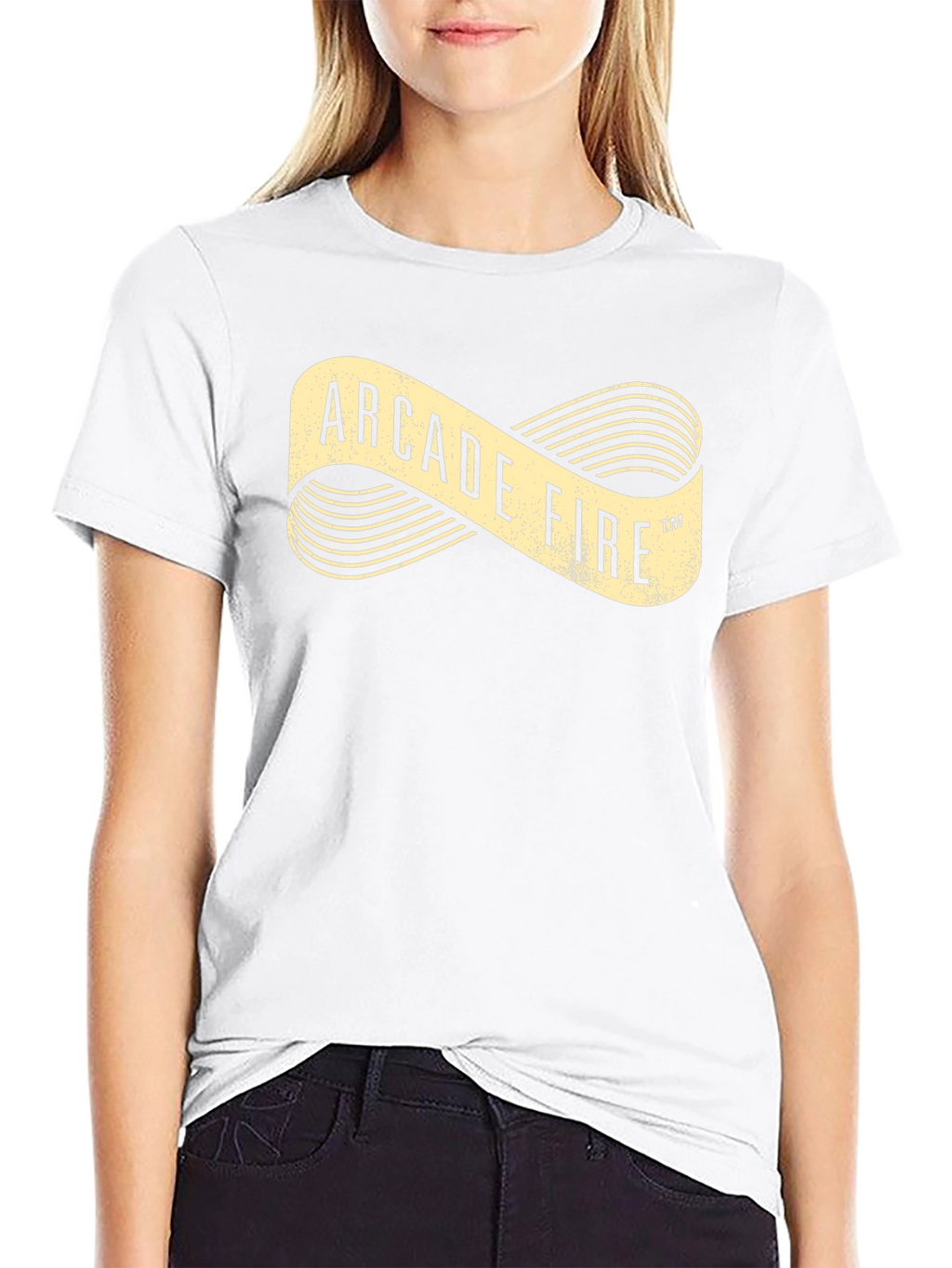Arcade Fire Graphic Print Black T-Shirt