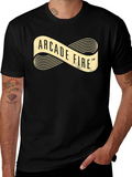 Arcade Fire Graphic Print Black T-Shirt