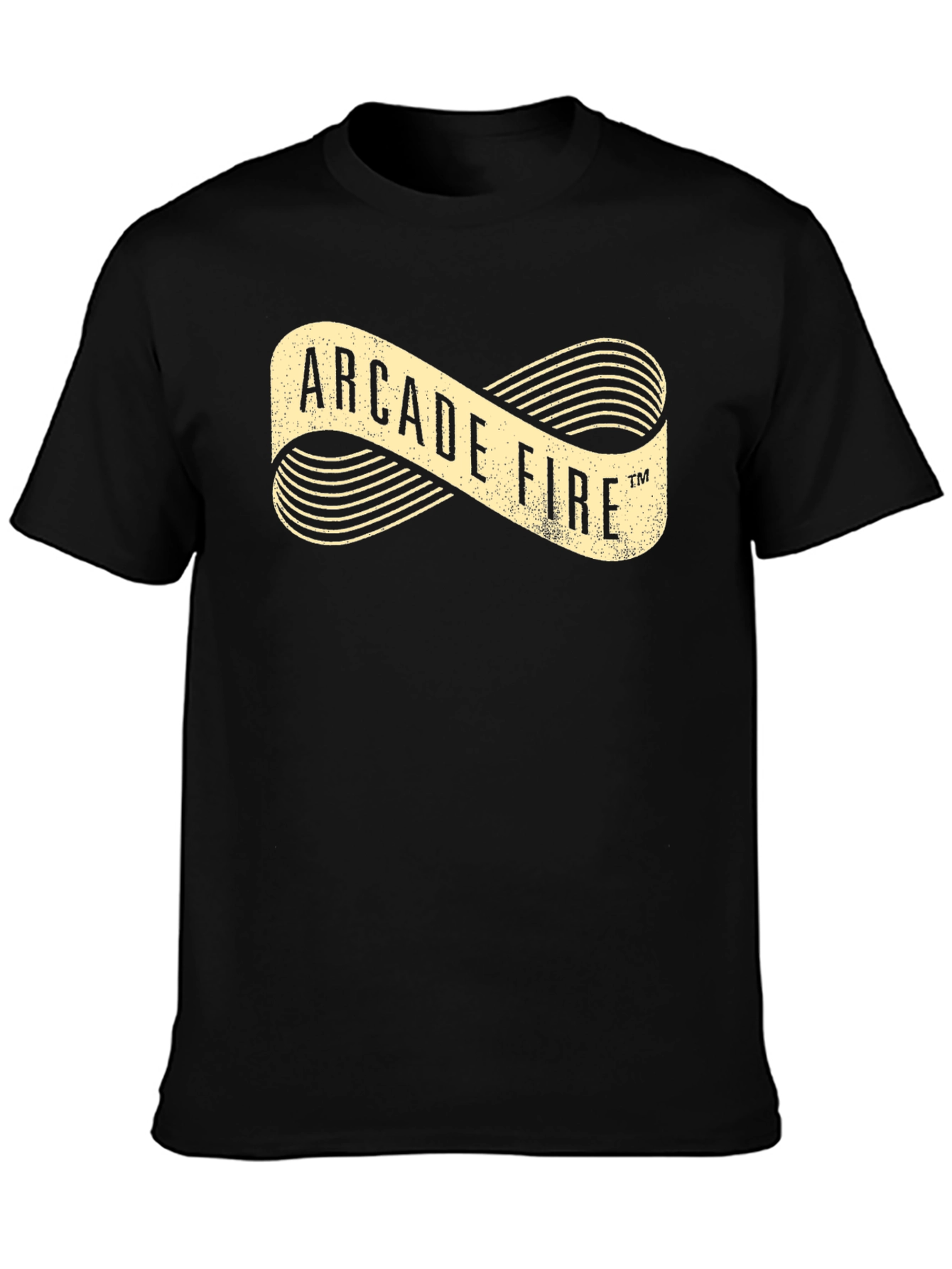 Arcade Fire Graphic Print Black T-Shirt