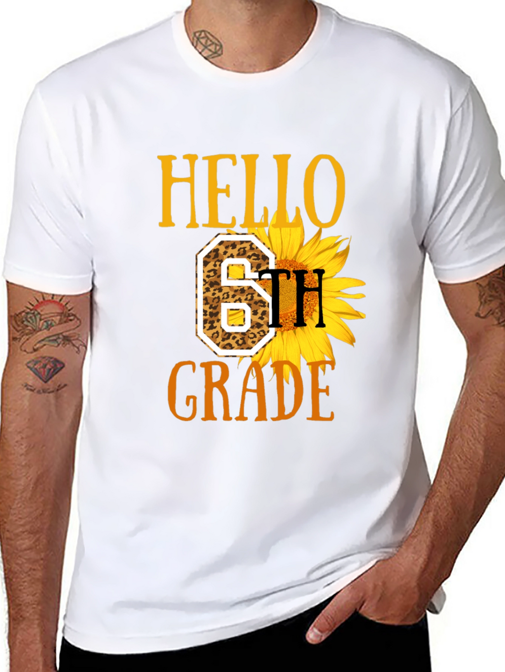 Hello 6th Grade Sunflower T-Shirt