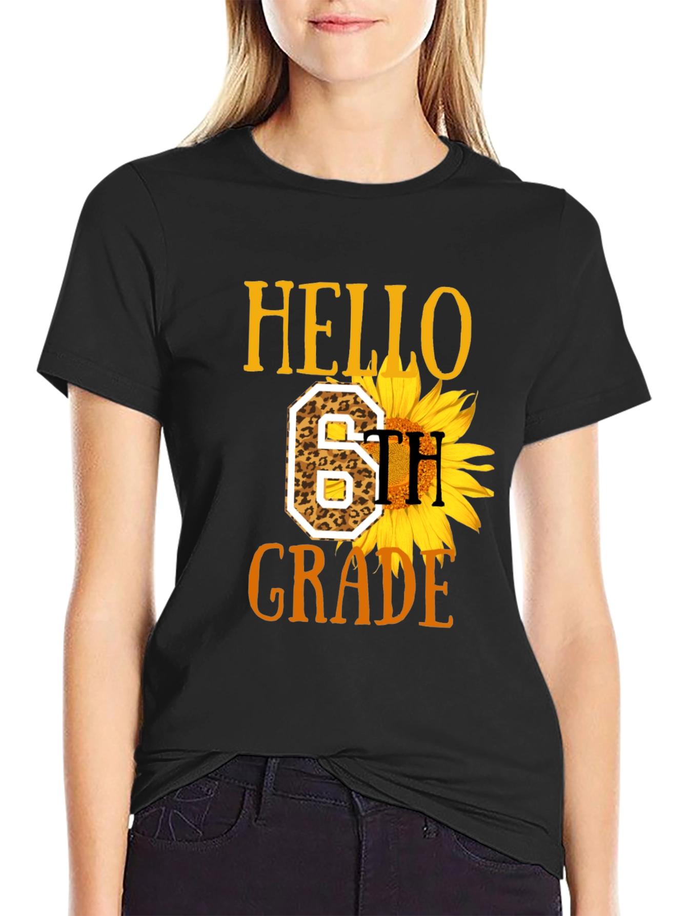 Hello 6th Grade Sunflower T-Shirt