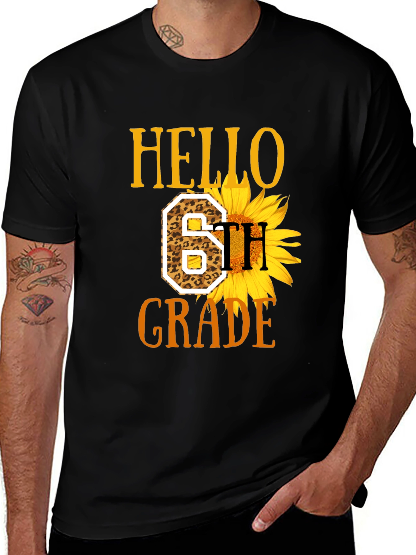 Hello 6th Grade Sunflower T-Shirt