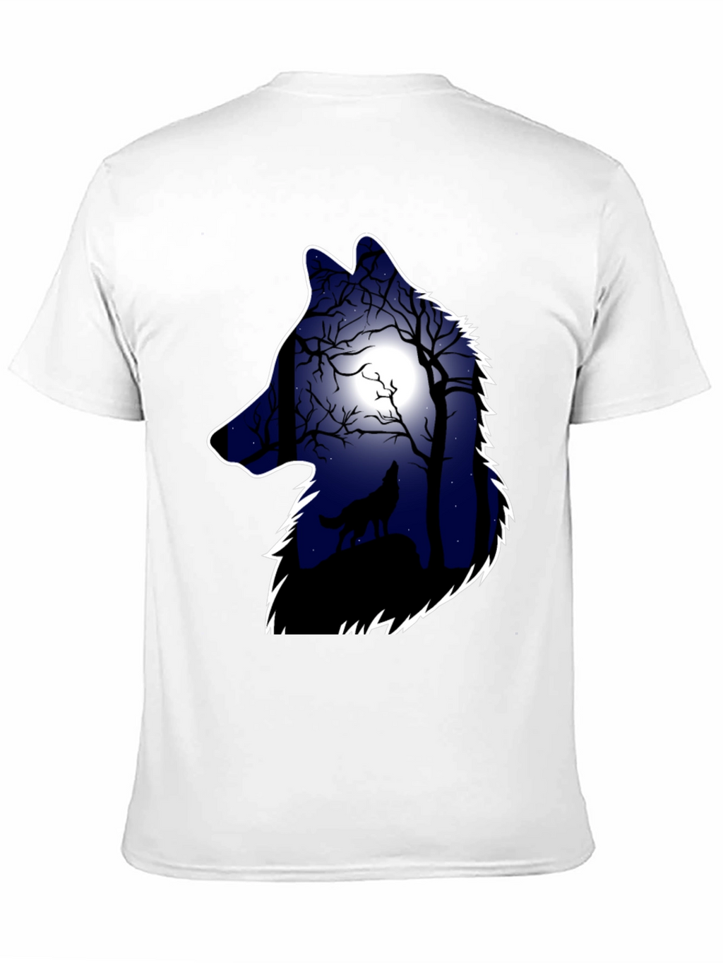 Wolf Silhouette Moon Graphic Tee