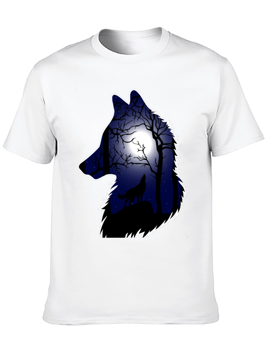 Wolf Silhouette Moon Graphic Tee
