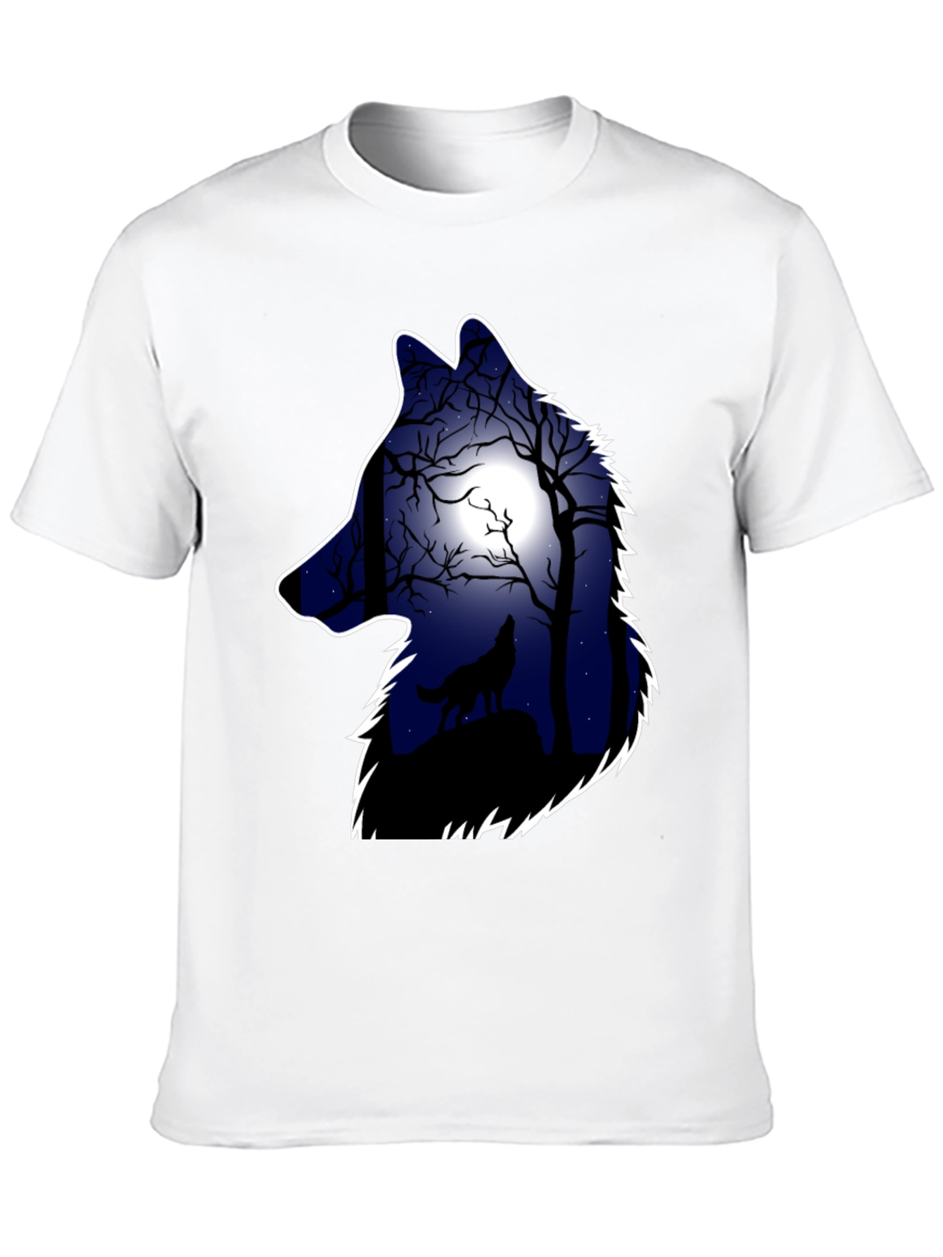 Wolf Silhouette Moon Graphic Tee