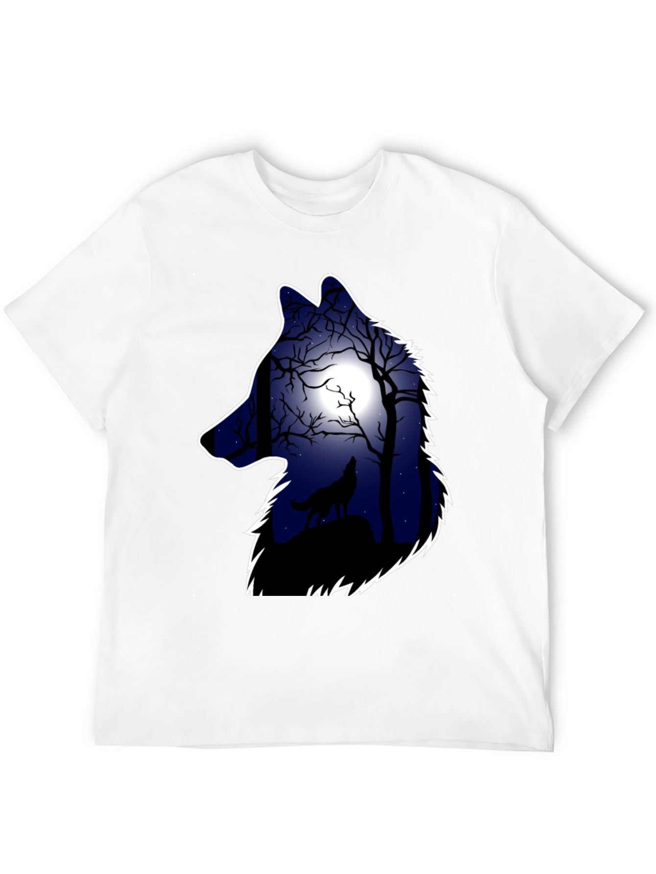 Wolf Silhouette Moon Graphic Tee