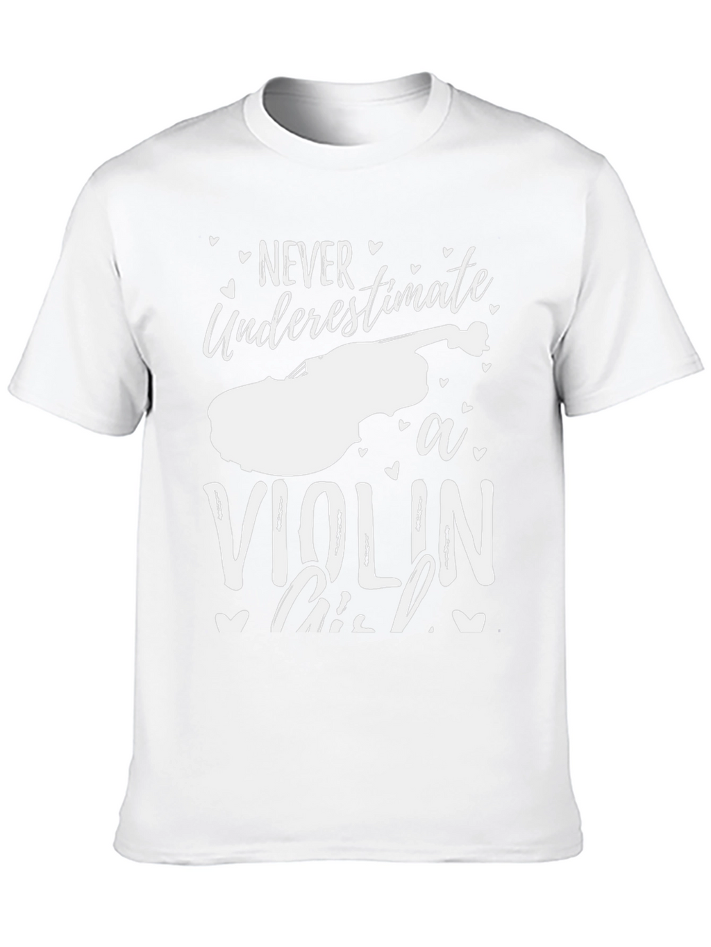 Never Underestimate a Violin Girl Black T-Shirt