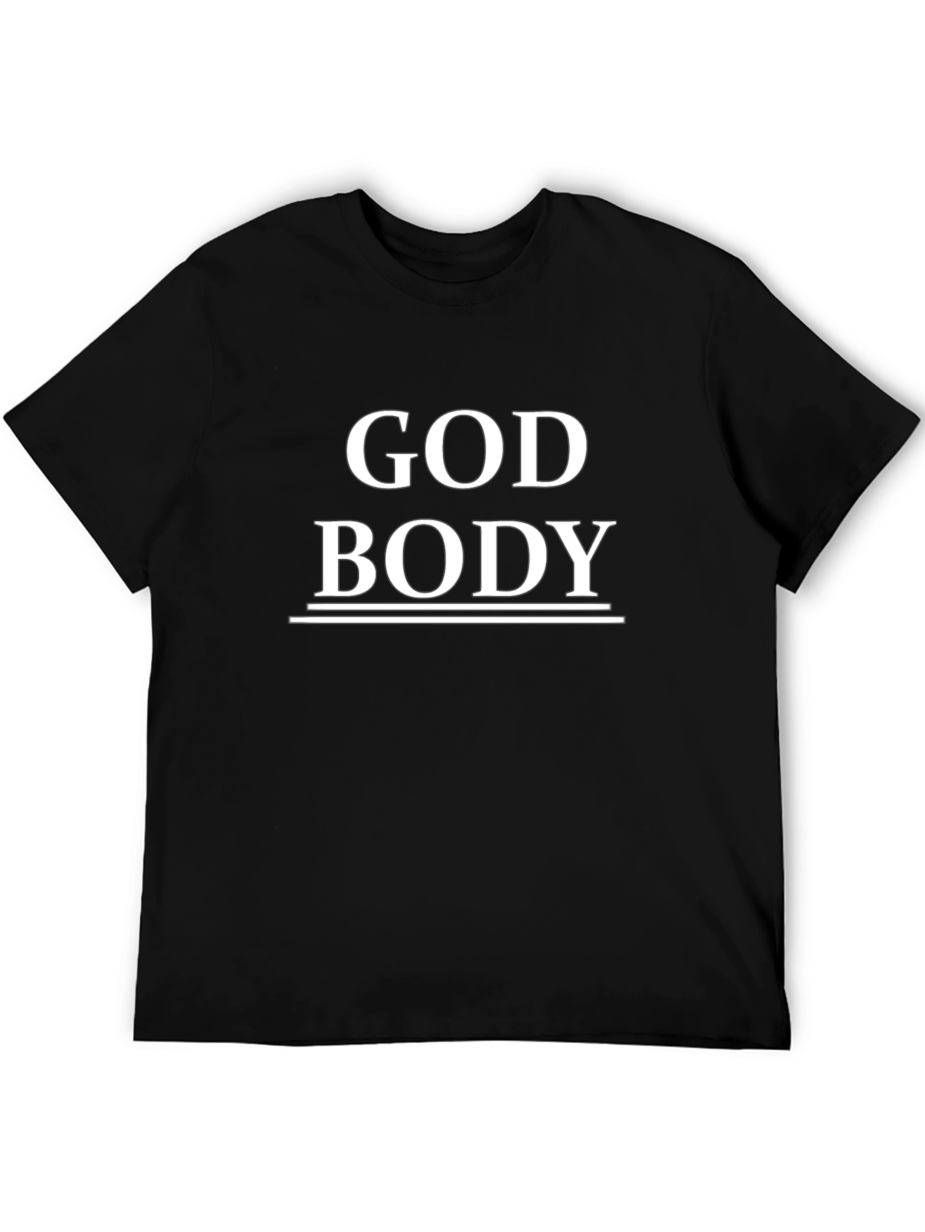 God Body Graphic Tee - Black Cotton T-Shirt