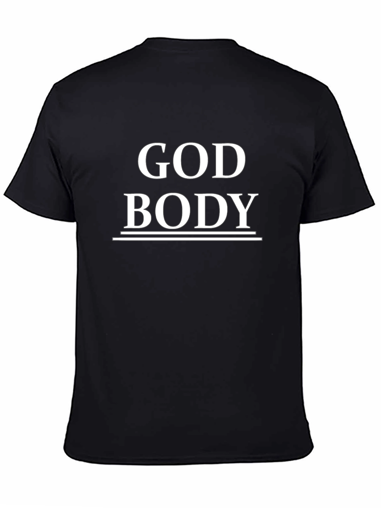 God Body Graphic Tee - Black Cotton T-Shirt