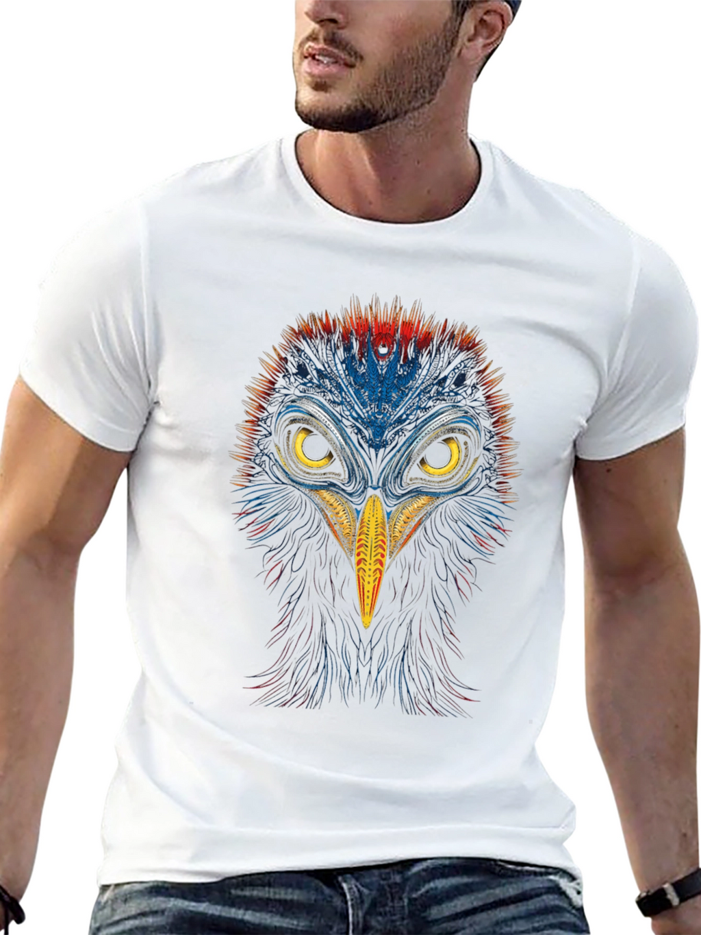 Vibrant Bird Graphic Tee - Bold & Unique Design