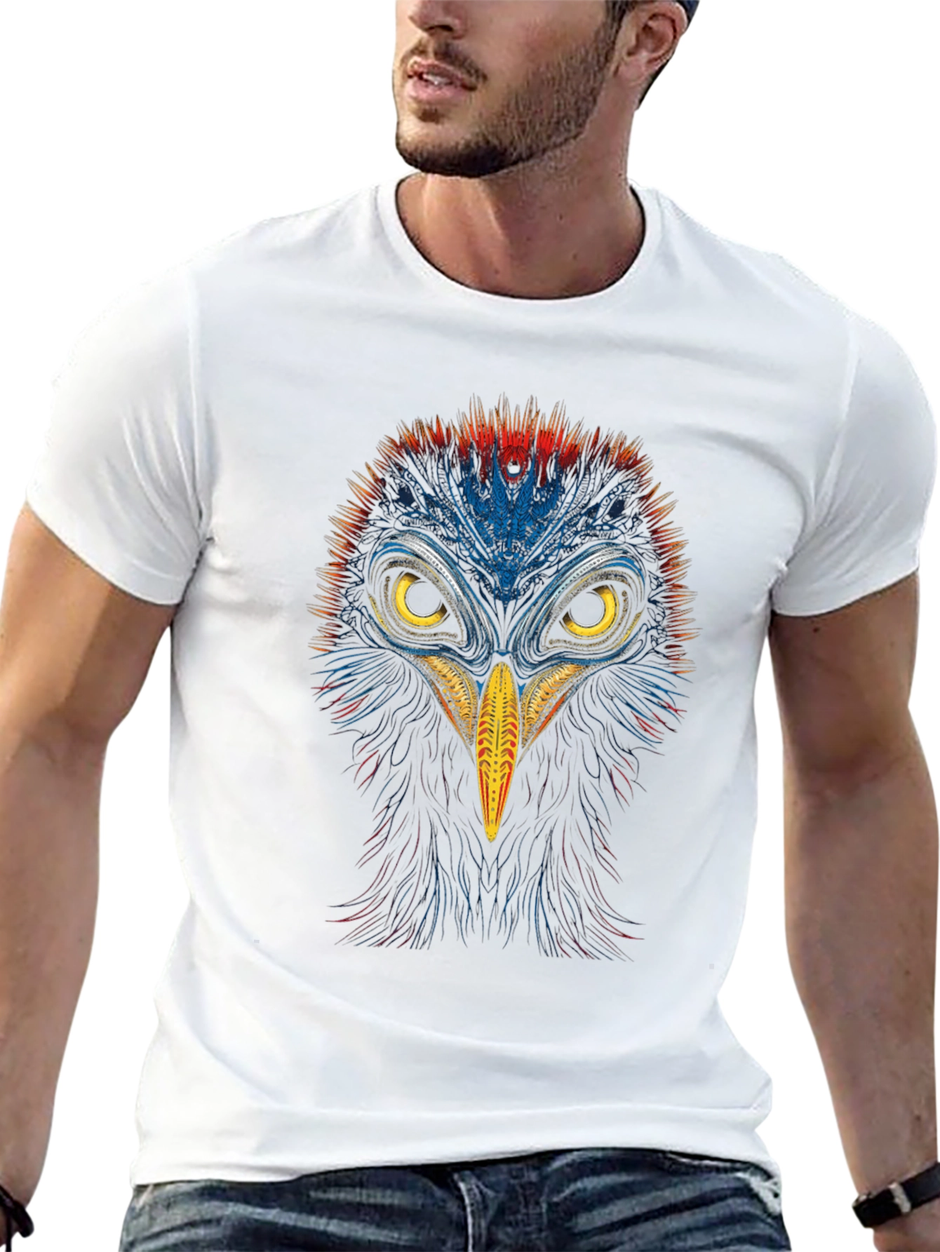Vibrant Bird Graphic Tee - Bold & Unique Design