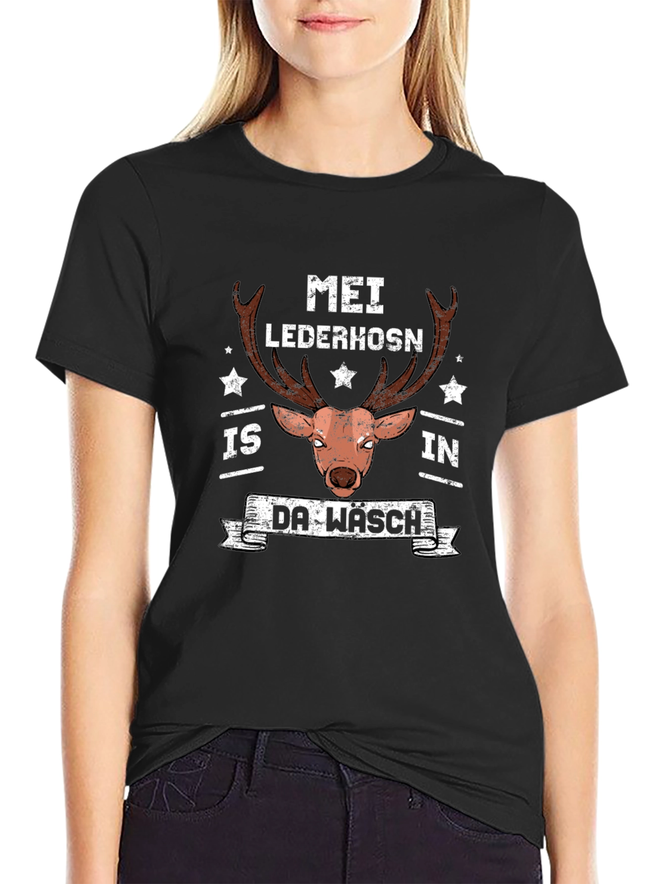 Mei Lederhosn In Da Wasch Deer T-Shirt