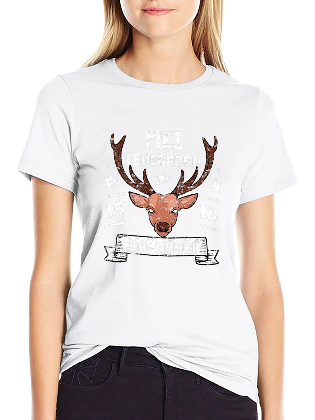 Mei Lederhosn In Da Wasch Deer T-Shirt