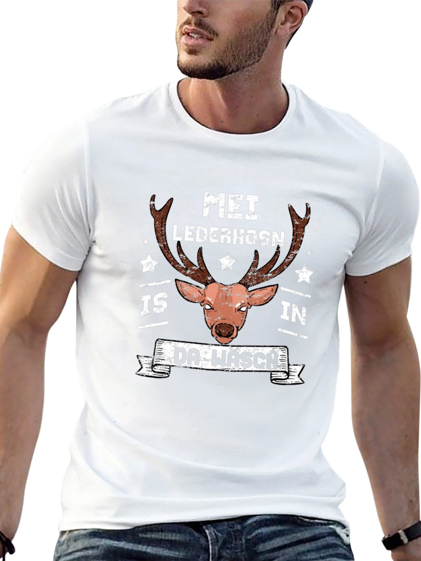 Mei Lederhosn In Da Wasch Deer T-Shirt