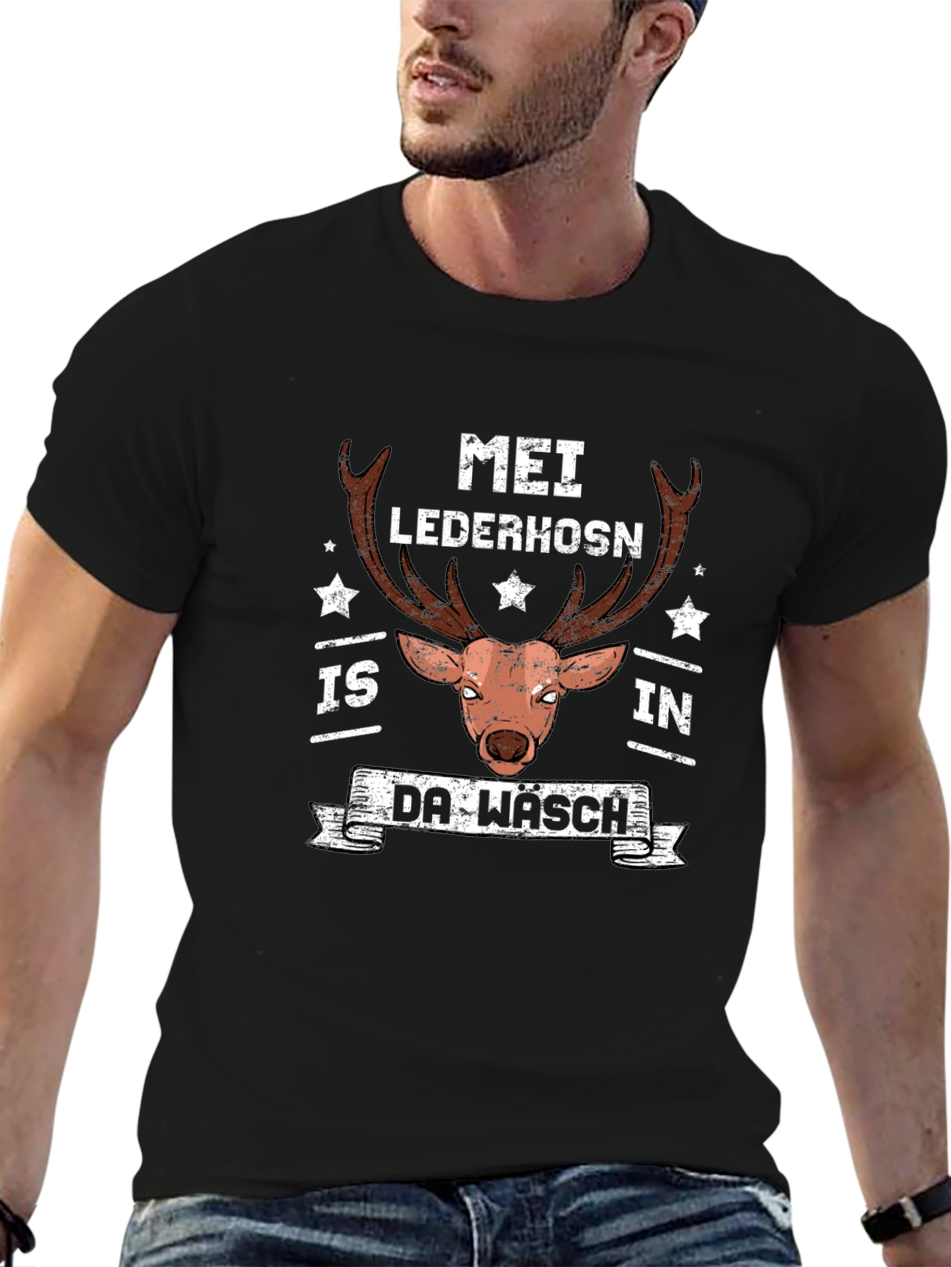 Mei Lederhosn In Da Wasch Deer T-Shirt