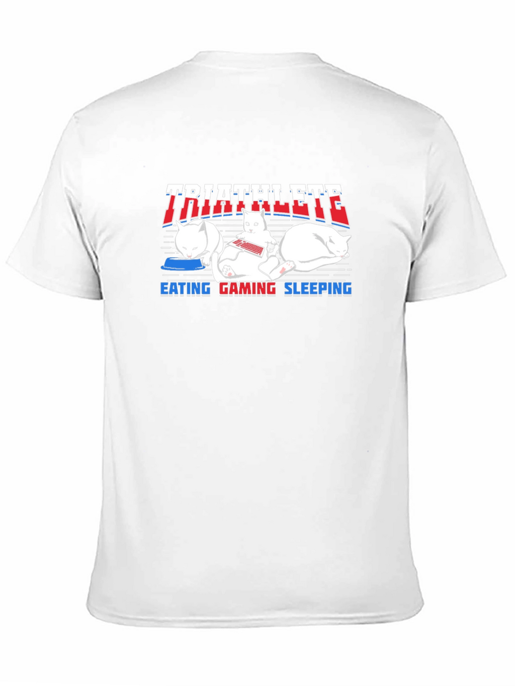 Triathlete Cat Lover T-Shirt Funny Cute Design
