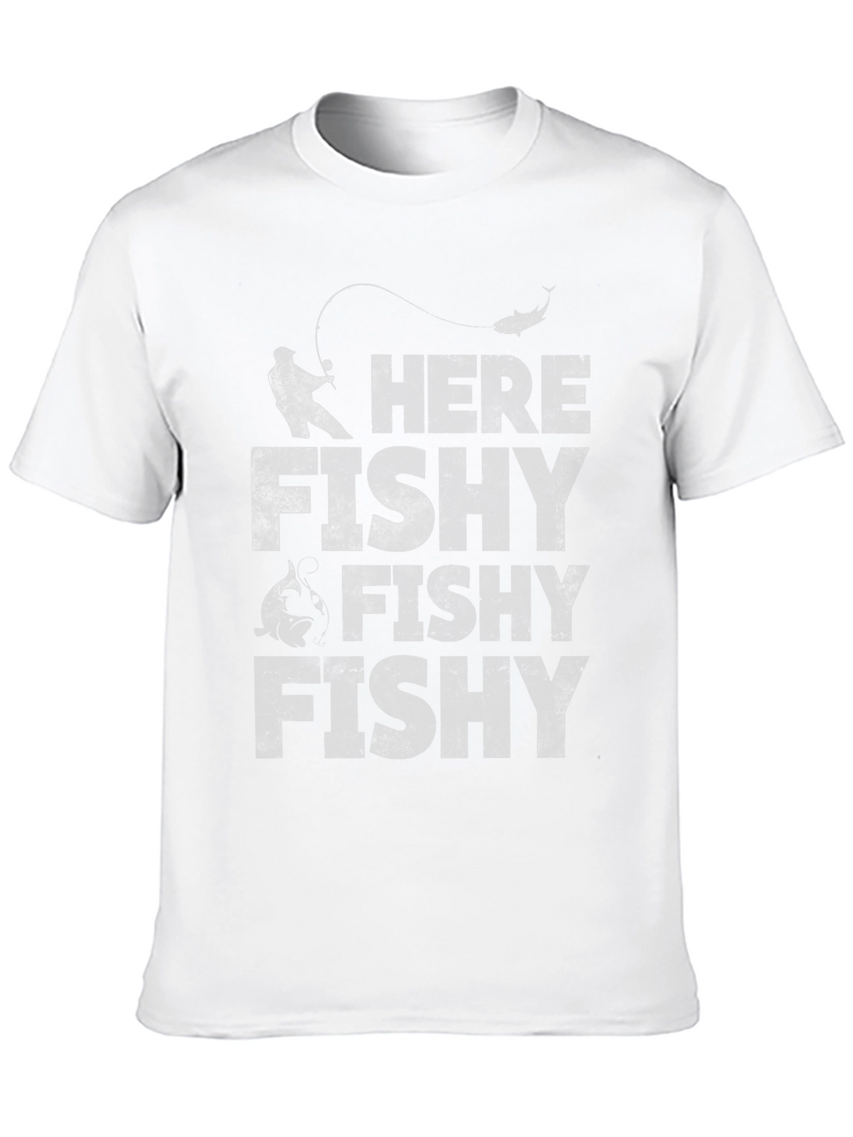 Here Fishy Fishy Graphic Tee - Fishing Lover