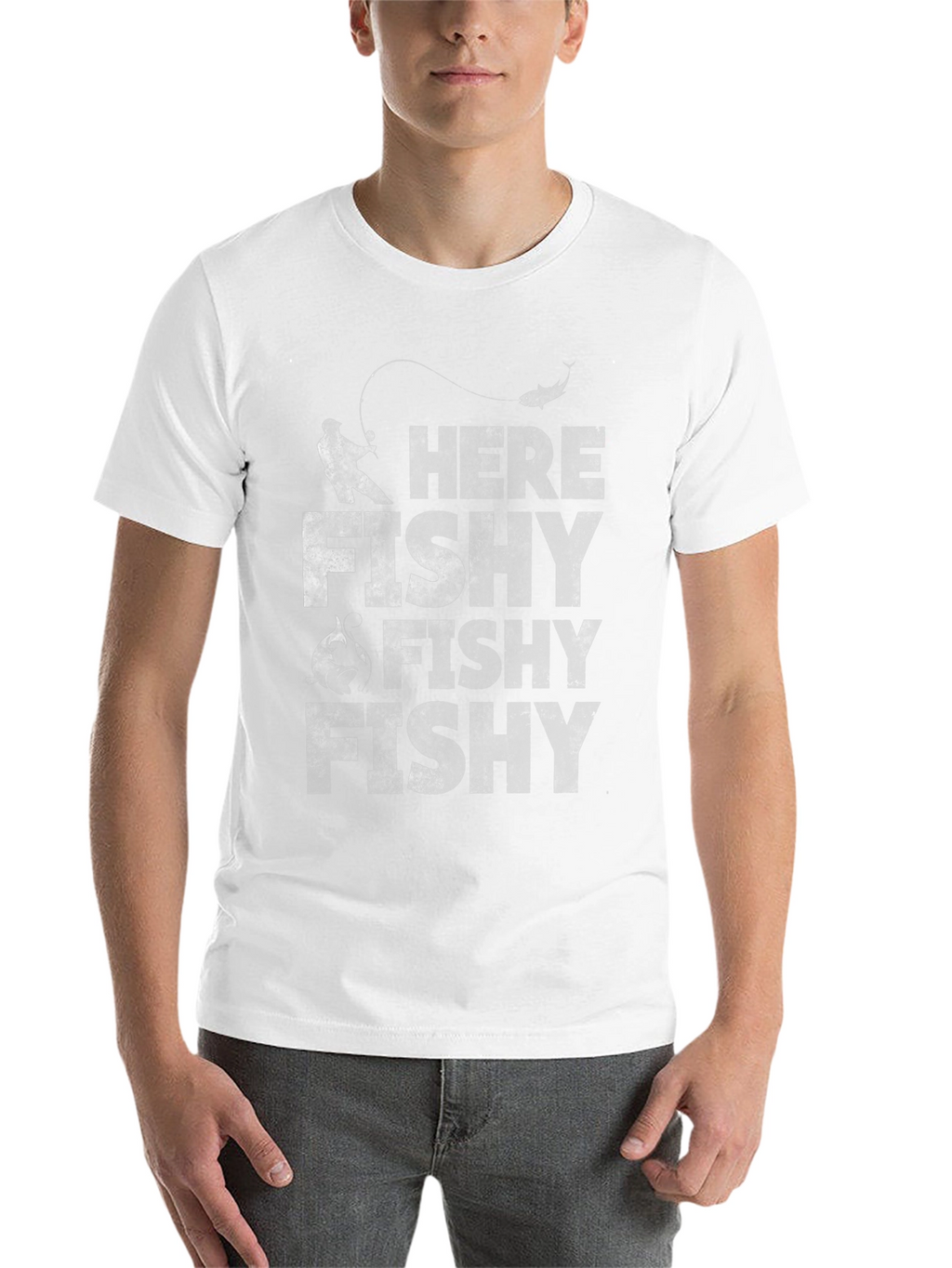 Here Fishy Fishy Graphic Tee - Fishing Lover