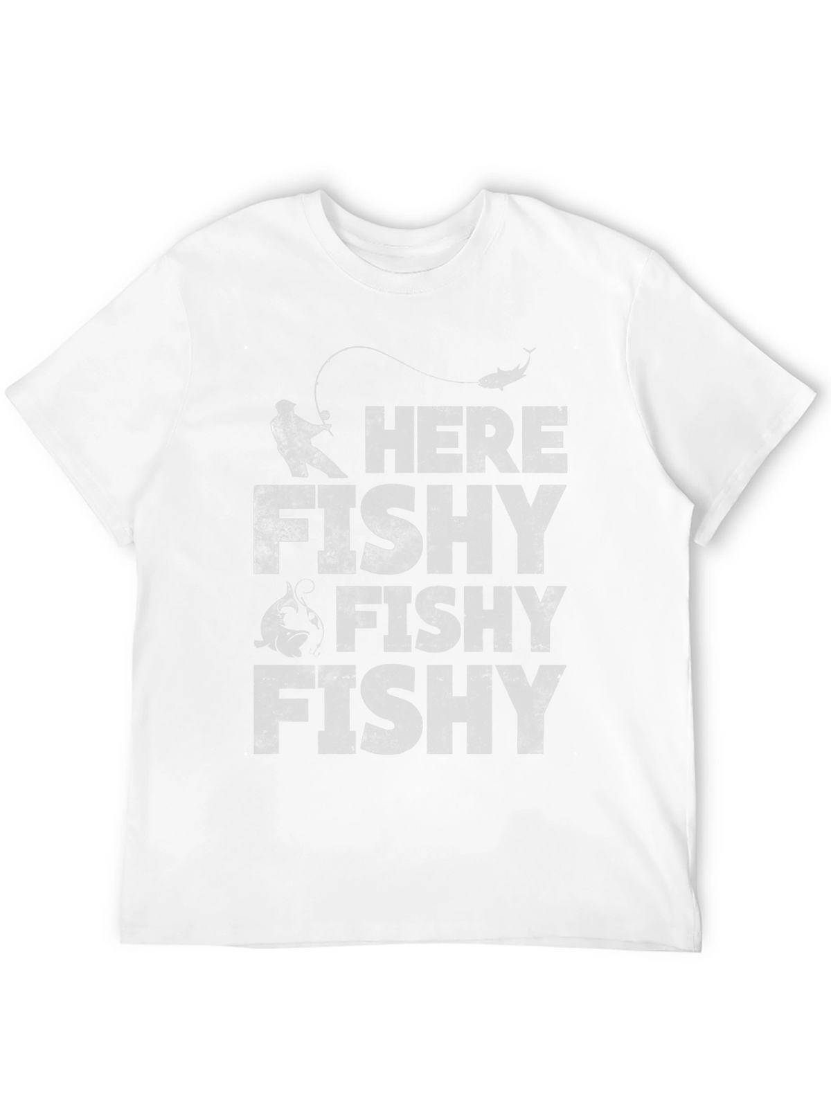 Here Fishy Fishy Graphic Tee - Fishing Lover