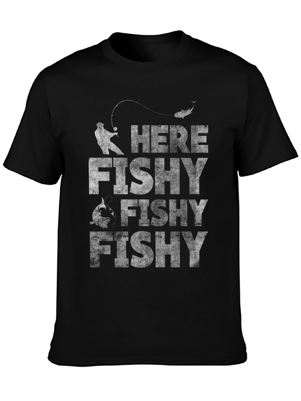 Here Fishy Fishy Graphic Tee - Fishing Lover
