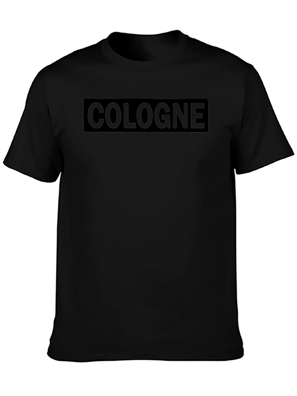 Cologne Graphic Tee - Minimalist Black T-Shirt