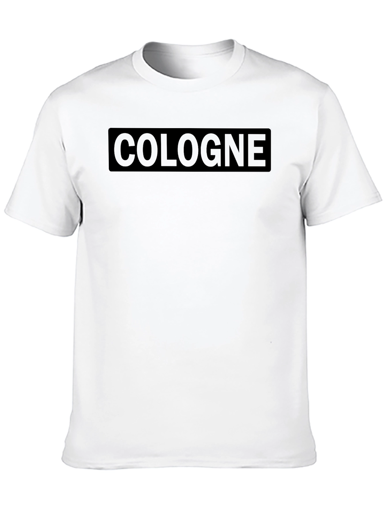Cologne Graphic Tee - Minimalist Black T-Shirt
