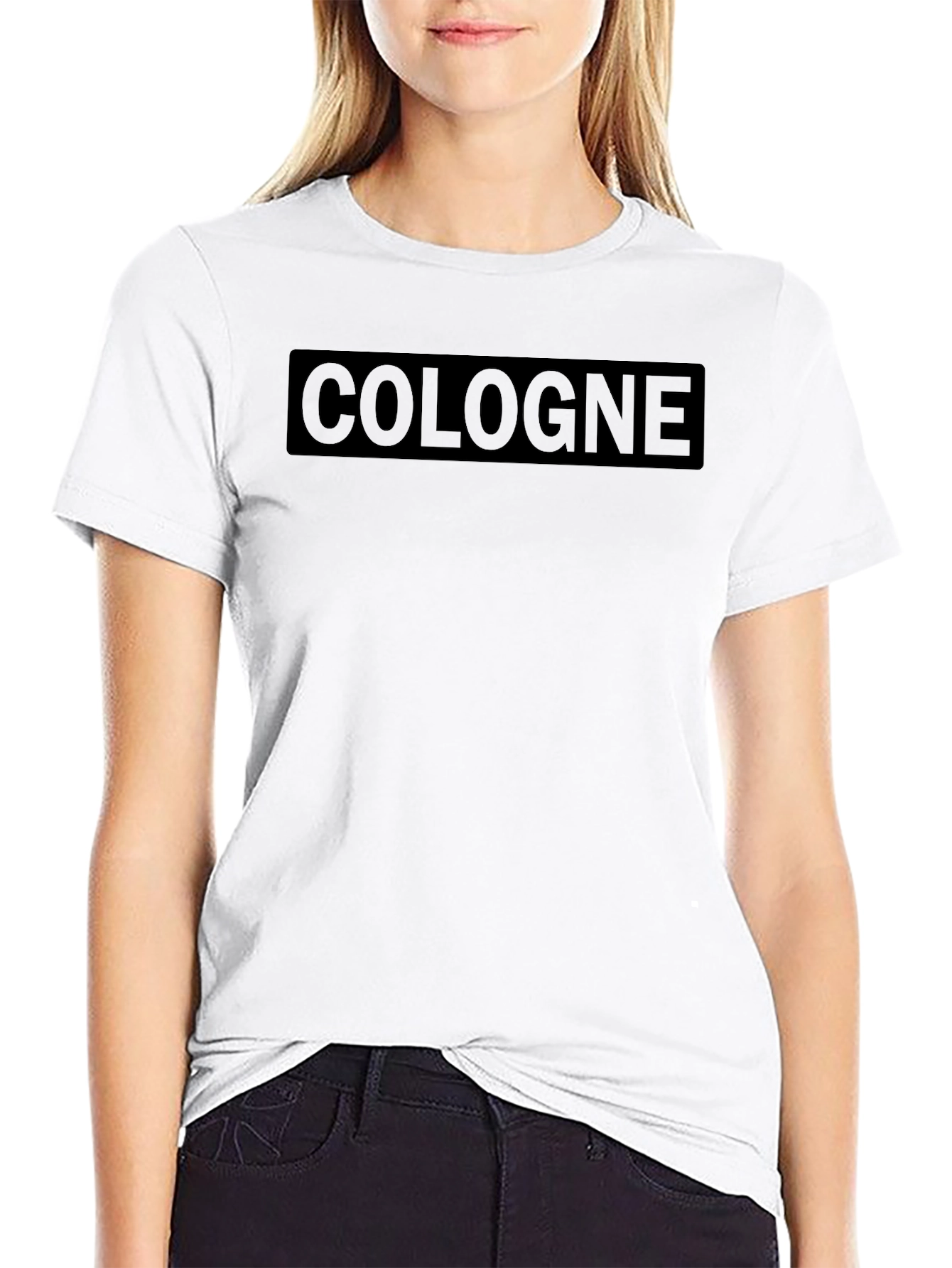 Cologne Graphic Tee - Minimalist Black T-Shirt