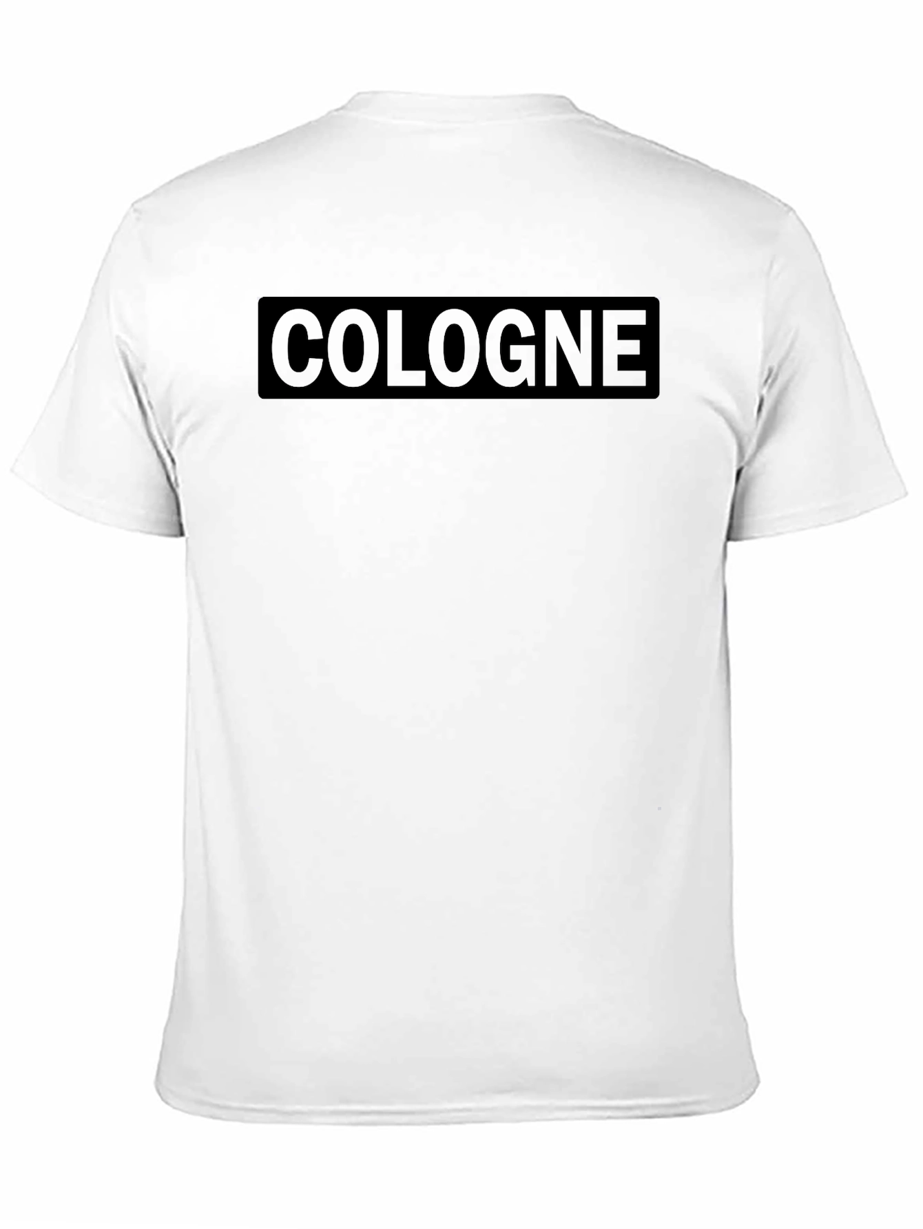 Cologne Graphic Tee - Minimalist Black T-Shirt