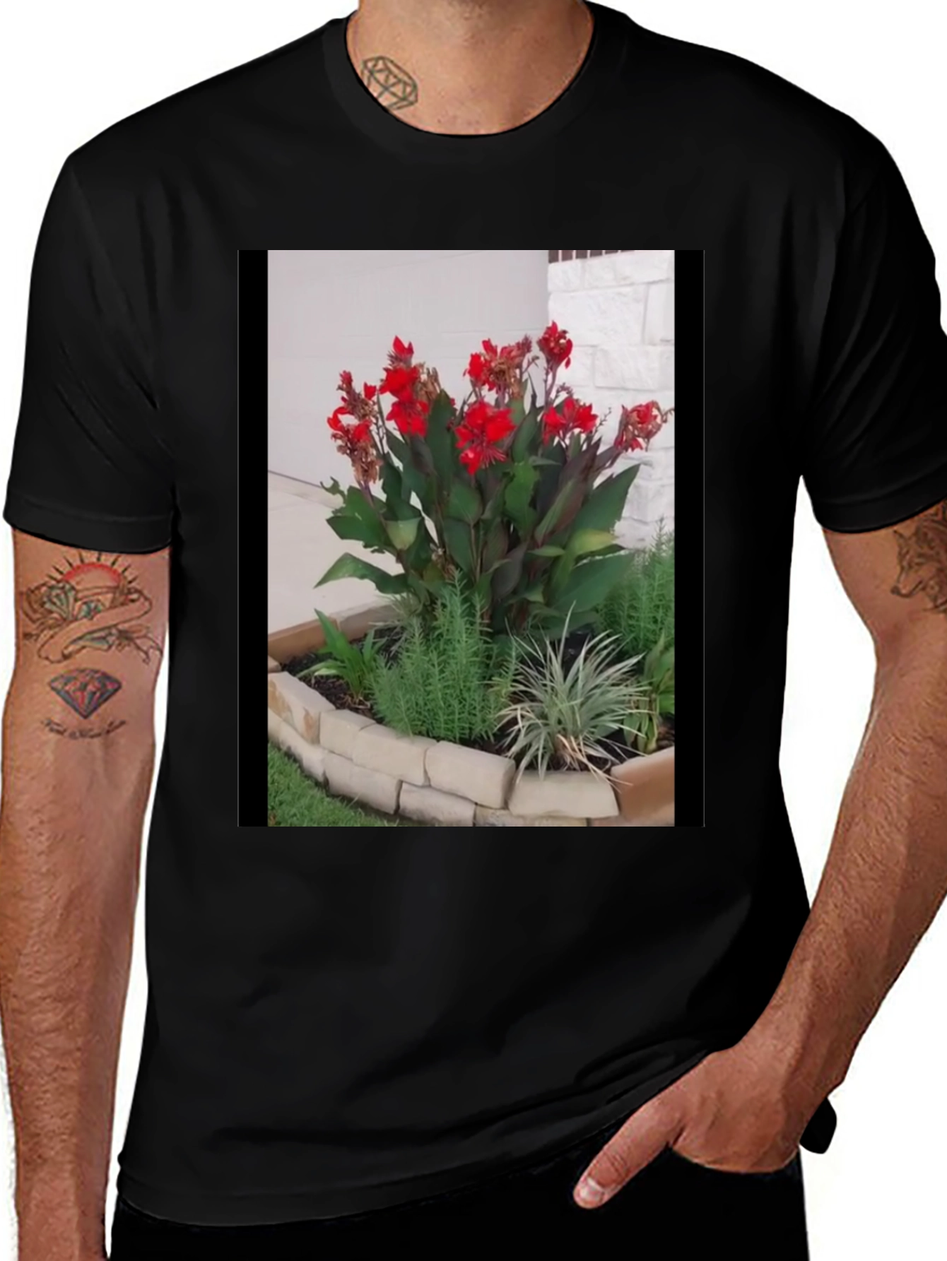 Floral Graphic Tee - Unique Garden Design