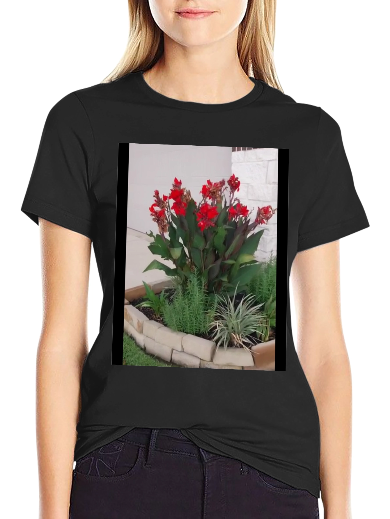 Floral Graphic Tee - Unique Garden Design