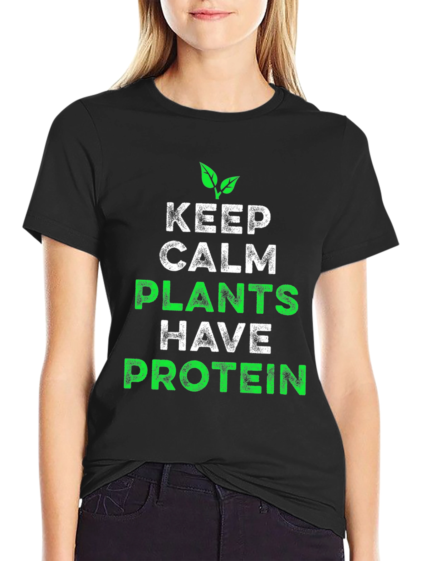 Vegan Protein T-Shirt - Keep Calm Plants Have Protein!