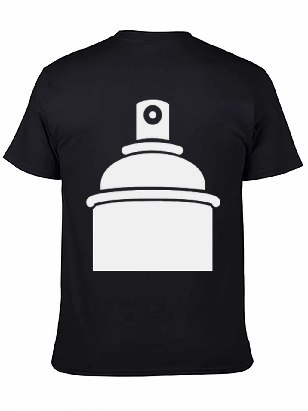Spray Paint Graphic Tee - Black Casual T-Shirt