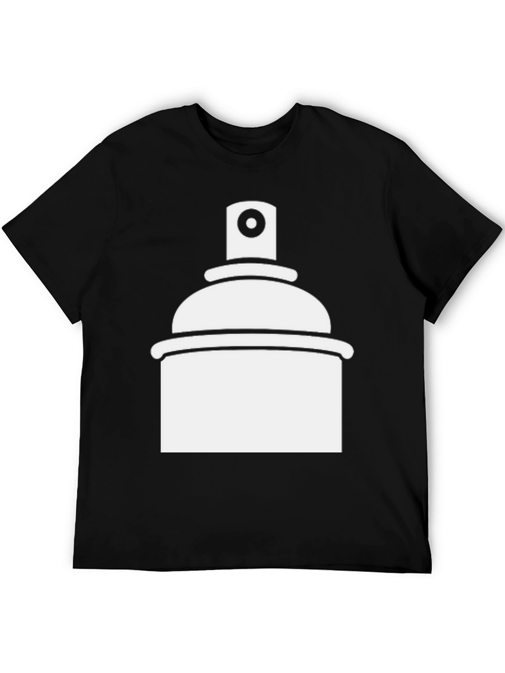Spray Paint Graphic Tee - Black Casual T-Shirt