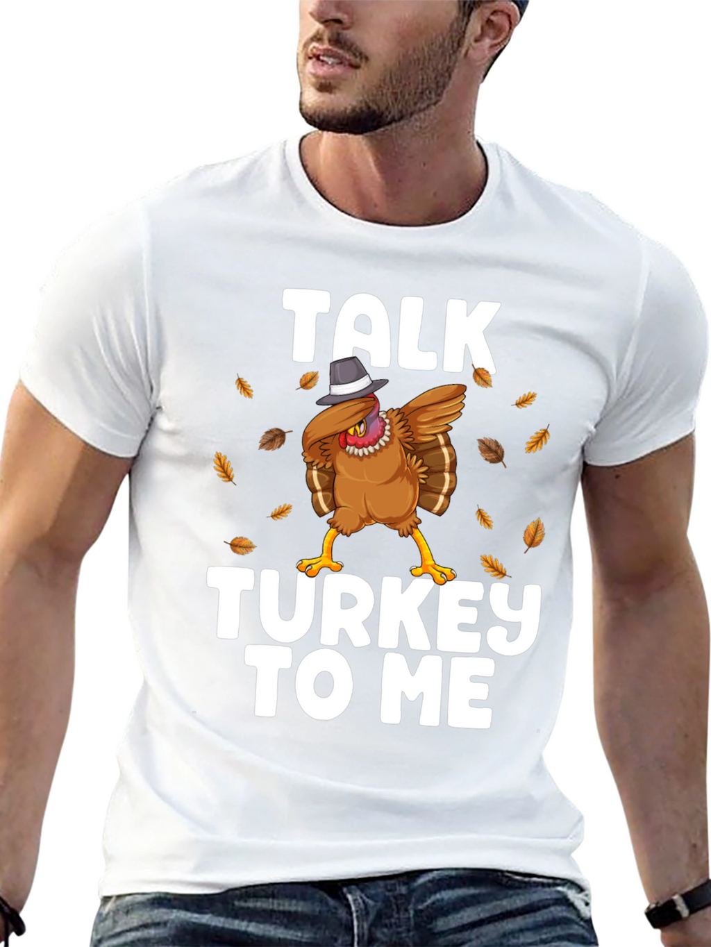 Talk Turkey To Me Thanksgiving Graphic T-Shirt