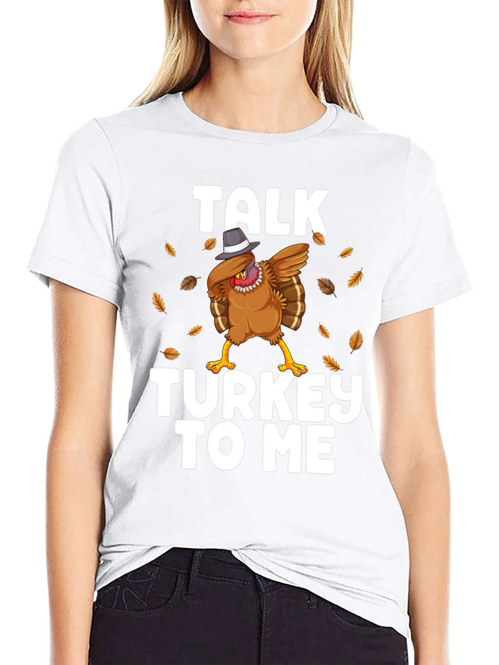 Talk Turkey To Me Thanksgiving Graphic T-Shirt