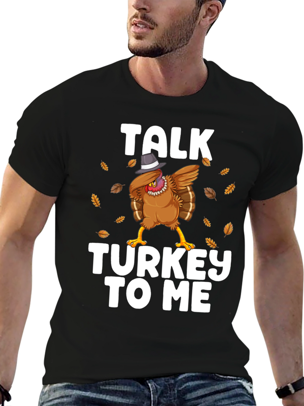 Talk Turkey To Me Thanksgiving Graphic T-Shirt