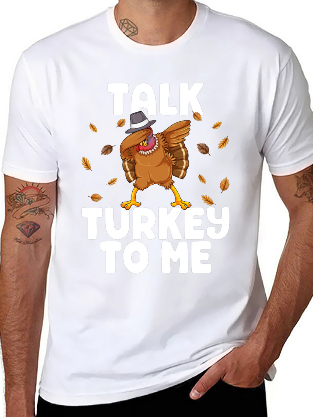 Talk Turkey To Me Thanksgiving Graphic T-Shirt